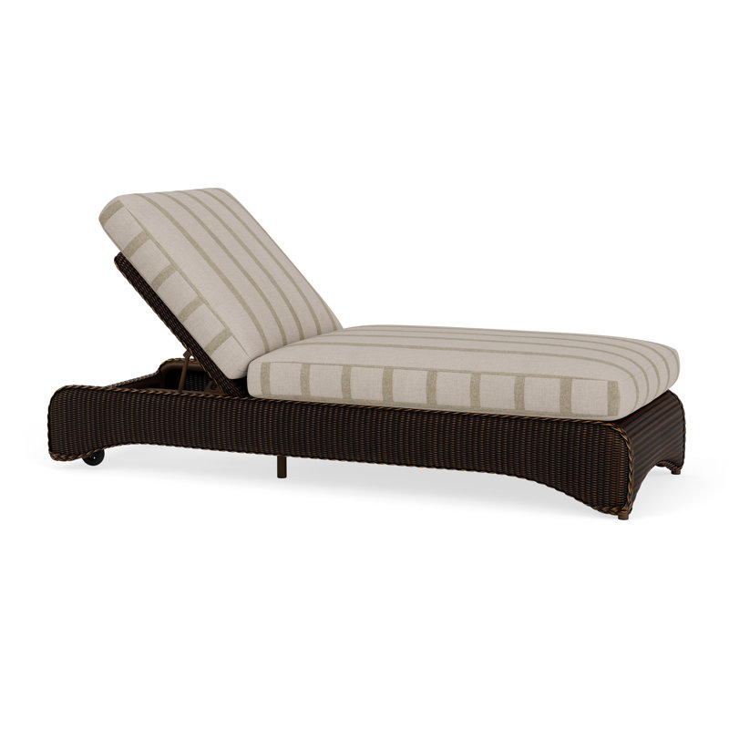 Loom Outdoor Chaise Lounge, Mink, Fife Sahara