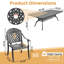 Ensemble de table de salle à manger rectangulaire en aluminium moulé avec passe-parapluie et coussins Ridge L 82,68 po-1755426944