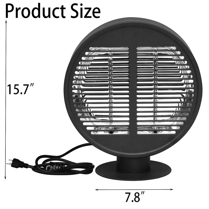 Chauffe-terrasse électrique 1000 Watts, Noir, noir, noir, noir