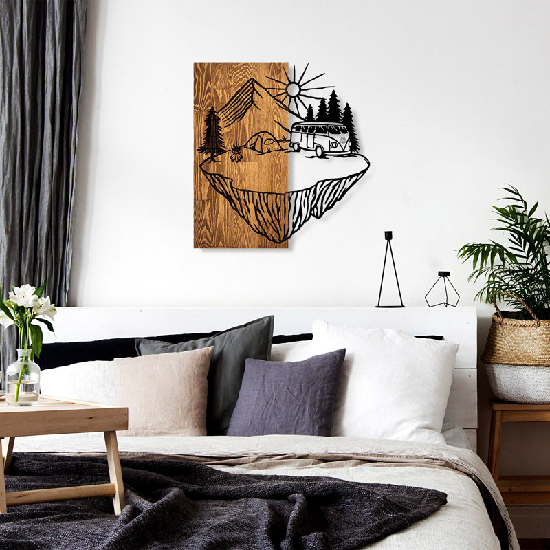 Accessoire mural décoratif en bois