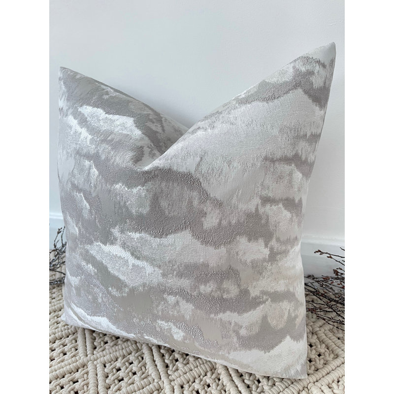 Abstract Square Cushion Cover, Light Gray