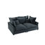 Gris moderne, siège profond de 87,94 po avec housses de coussin amovibles pour un nettoyage facile du tissu doux, temps de relaxation convertible