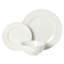 Ensemble d'assiettes et bols Gibson Home Caviara, ensemble de vaisselle 12 pièces, ensemble de vaisselle en porcelaine blanche à bord arrondi, assiettes à dîner, assiettes à salade et bols à céréales