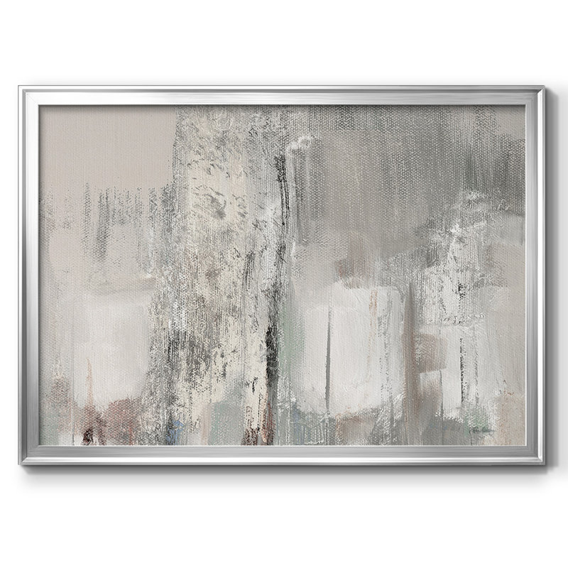 Glittering Shoreline-Framed Gallery Wrapped Canvas_49278, 30" H x 44" W x 1.5" D, Silver