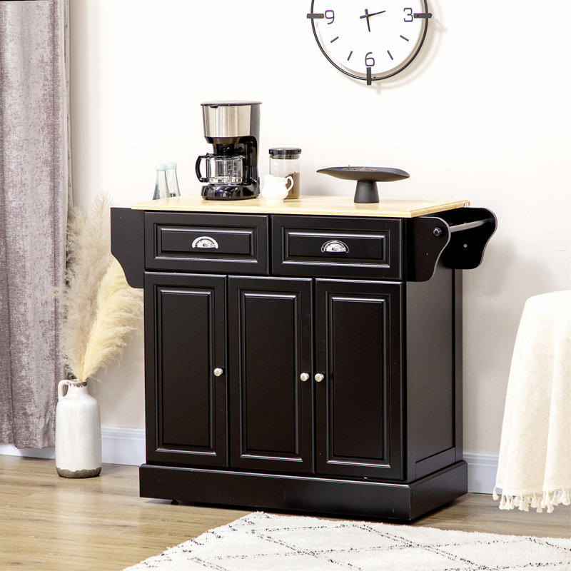 Versatile Rolling Kitchen Island with Abundant Storage Space and Functionality