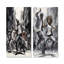 Noir et blanc Hip Hop Dance - Ensemble de 2 impressions de danse en métal-1590079964