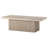 47.5" Wide Coffee Table with Fluted Pedestal Base — Alder White Scandinavian MDF Center Table for Living Room | Karyme-925009175