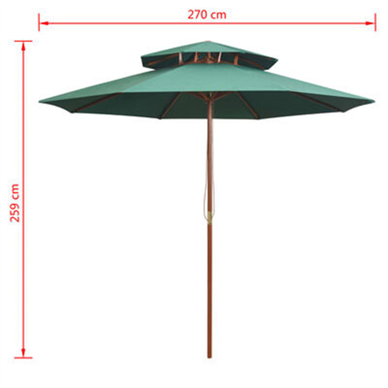 Troutville 270cm Market Parasol, Green
