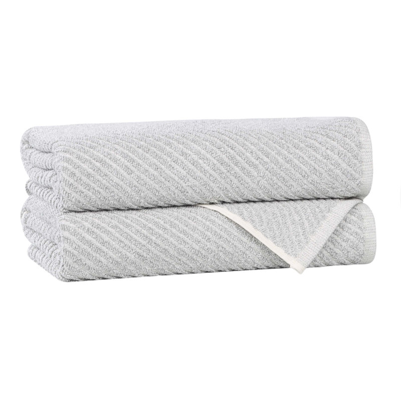 Serviettes de bain Amelia, Platine