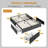 Bed Frame, Platform Bed Frame, Fabric Upholstered With 4 Storage Drawers, No Box Spring Needed, Wooden Slats Support, Noise Free, Easy Assembly, Dark Grey-762478360