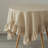 One Allium Way® 100% Pure Linen Washable Tablecloth With Ruffle Trim, 60" X 80" Rectangle Natural-301953573-301953574
