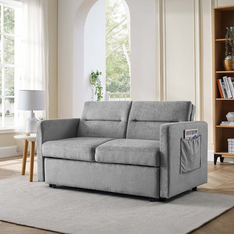 Canapé-lit avec causeuse Loveseats, Gris chenille