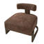 Fauteuil lounge Solven de style moderne du milieu du siècle, sans accoudoirs, avec piètement en bois courbé et coussin de dossier cylindrique, idéal pour le salon ou le coin lecture.-135338025-135338028