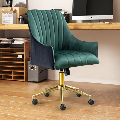 Chaise de bureau en velours Mariachristina