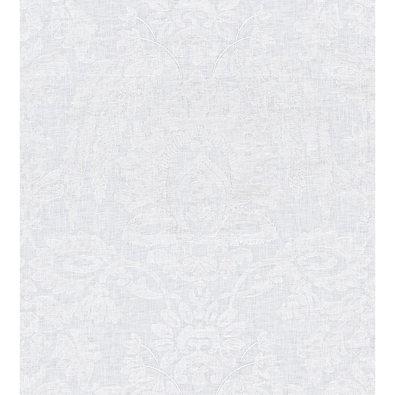 Atmosphere Sheers Lia Damask Sheer Fabric, Snow