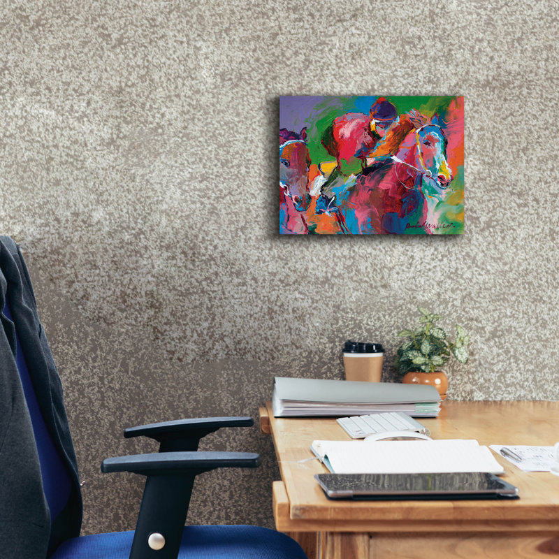 " Race 4 " by Richard Wallich, 12" H x 16" W x 0.75" D