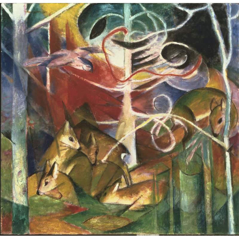 Deer in the Forest, 36'' H x 37'' W