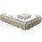 Wylodene U-Shaped Velvet Reversible Modular Sectional-1729195527