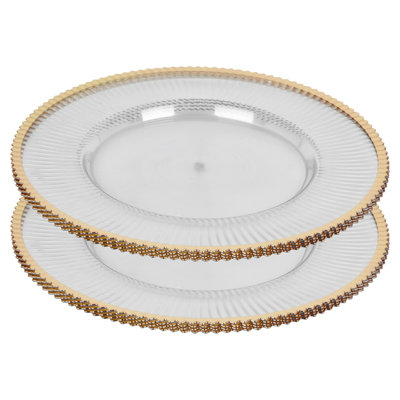 Bibiane Plastic / Acrylic No Pattern Charger