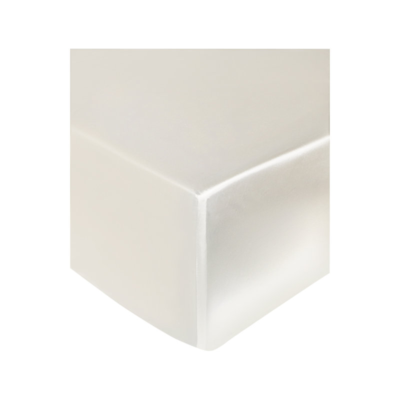 Signature Silk Machine Plain Woven Weave Fitted Sheet, Queen Fitted Sheet, Ivory