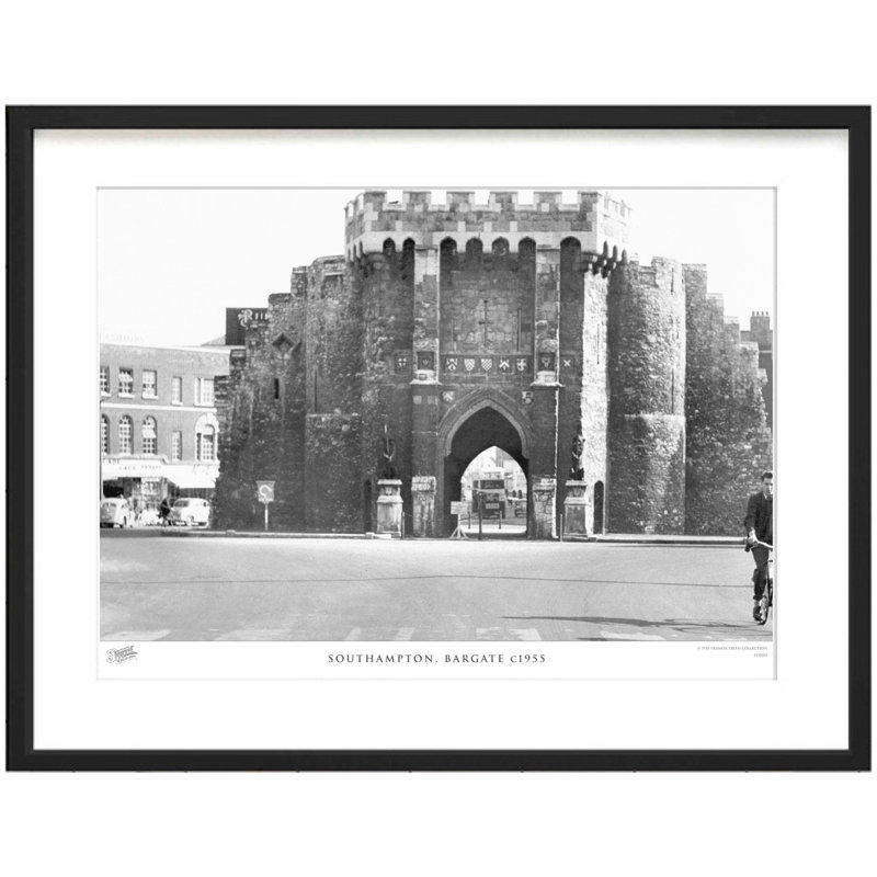 Southampton, Bargate C1955 by Francis Frith - Single Picture Frame Print, 28cm H x 36cm W x 2.3cm D