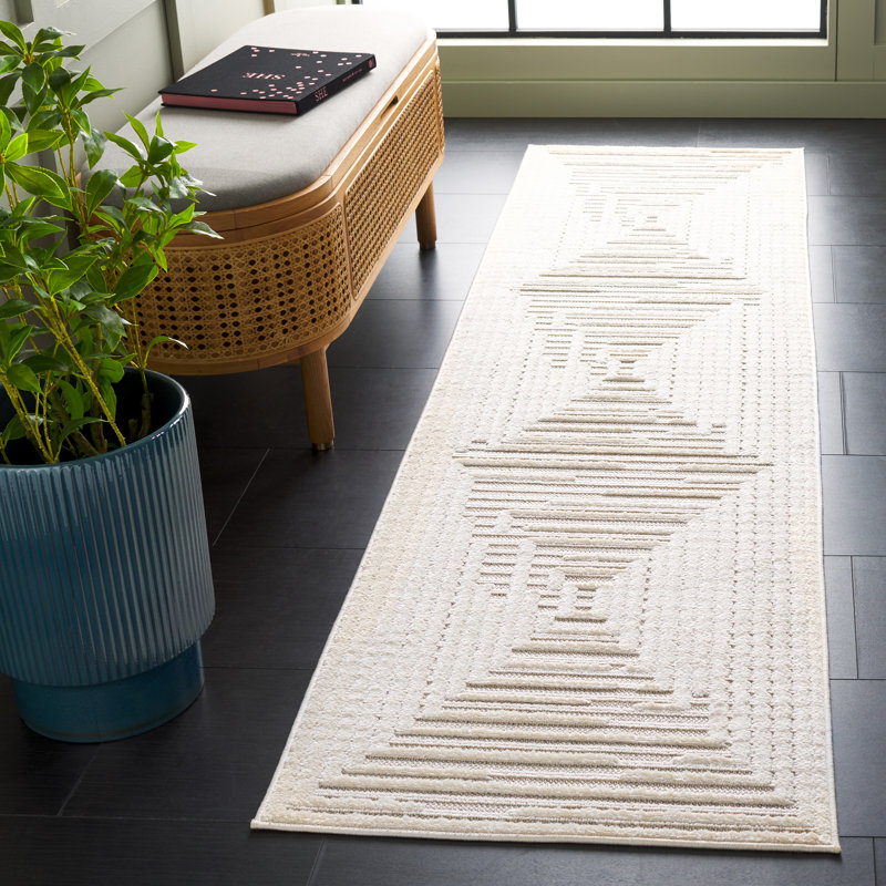 Mahisha Performance Abstract Rug, Runner 2'2" x 8'