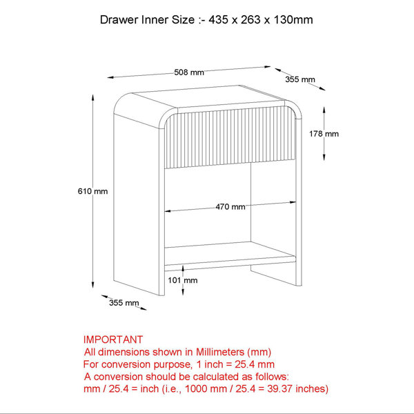 Dimensions du produit