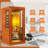 Okoume Wood 1-Person Infrared Sauna with Chromotherapy 7-Color Light, Temperature Control System & Ventilation