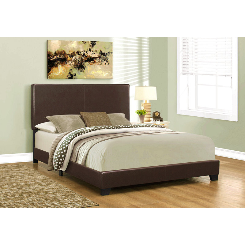 Bed, Queen Size, Bedroom, Upholstered, Brown, Queen