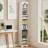 70.9 Inch Tall Narrow Bookcase 8 Tier Cube Display Shelf Storage Organizer