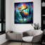 "Moose" par r3darch0n, art mural en verre acrylique, 36 po x 36 po