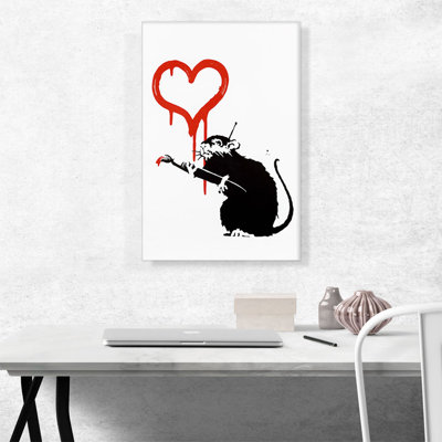 «Love Rat» par Banksy, impression sur toile tendue