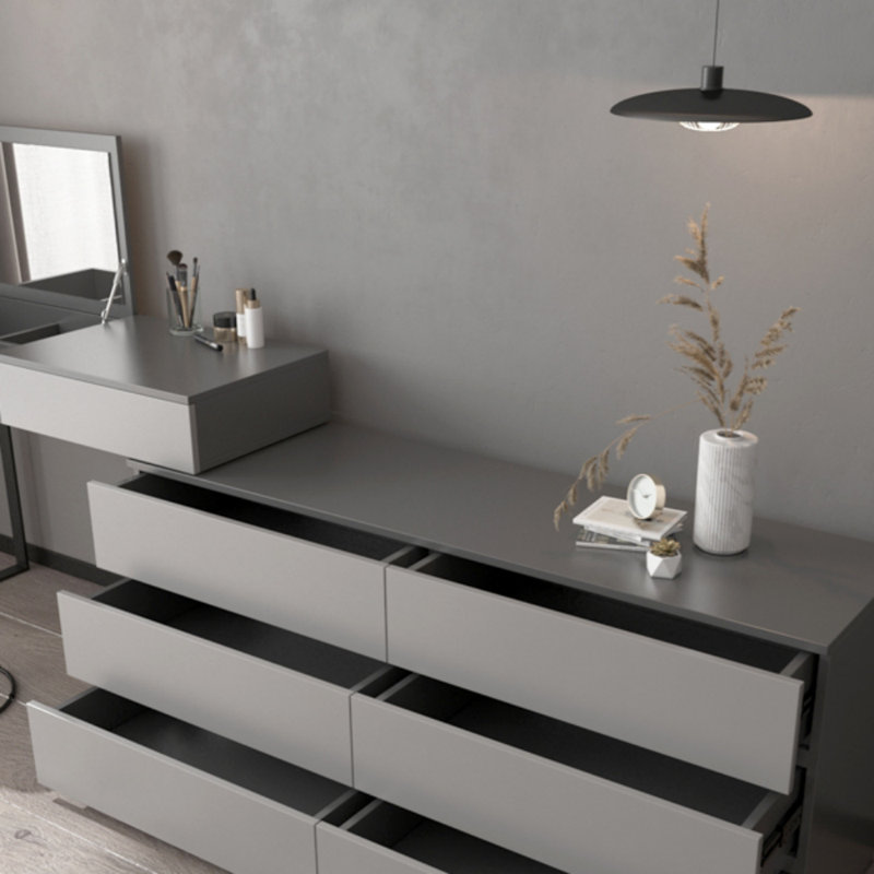 Commode multifonctionnelle, Gris/gris pâle