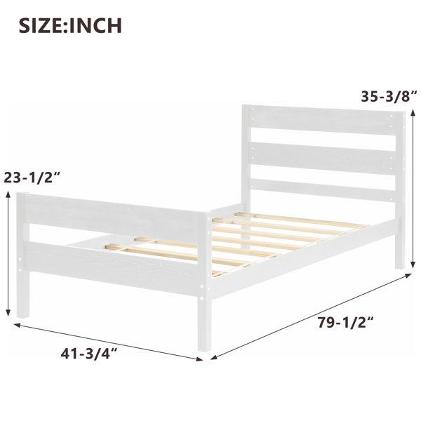 Andover Mills™ Stalbridge Solid Wood Slat Bed & Reviews | Wayfair