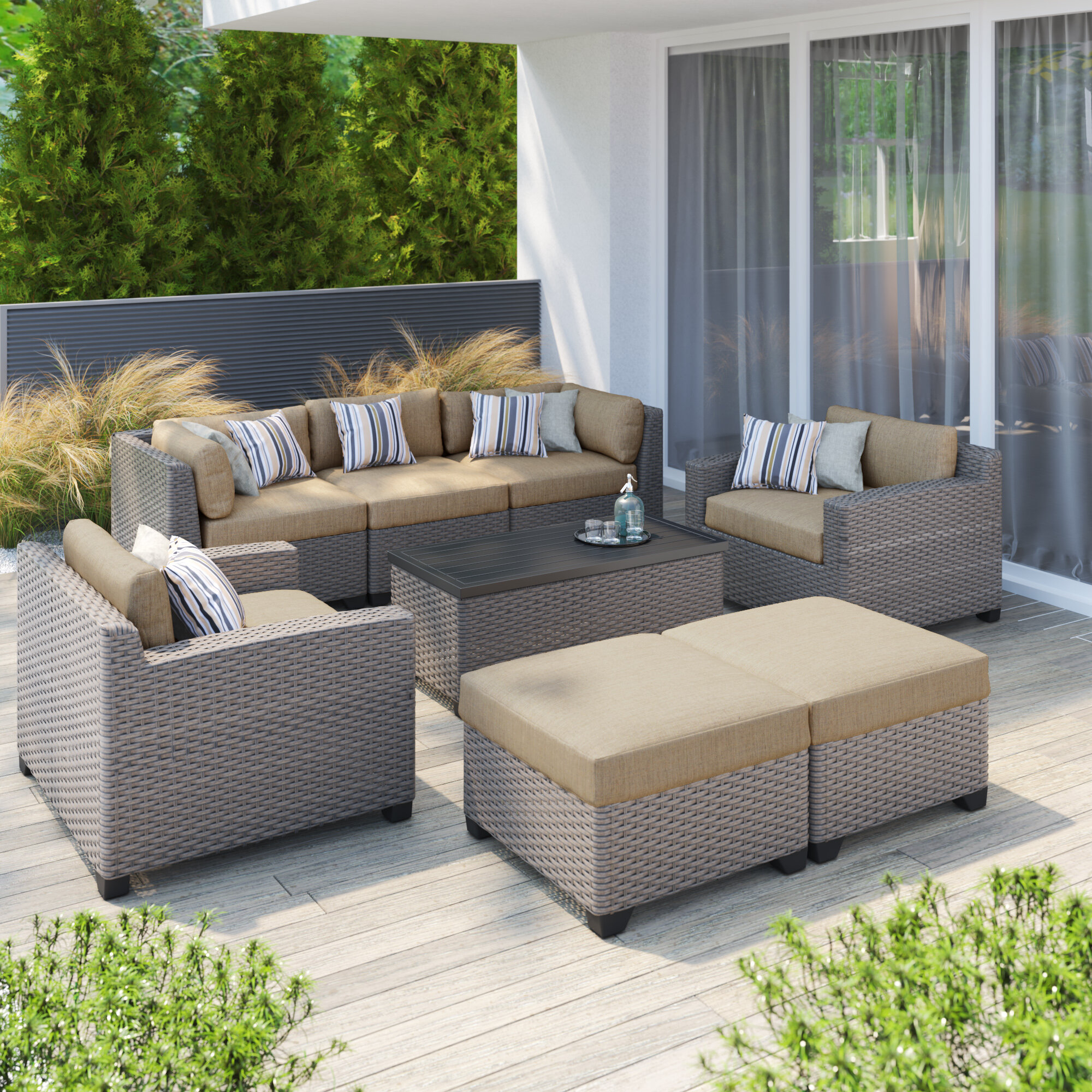 Sunbrella Material Patio Seating 2024 | Wayfair