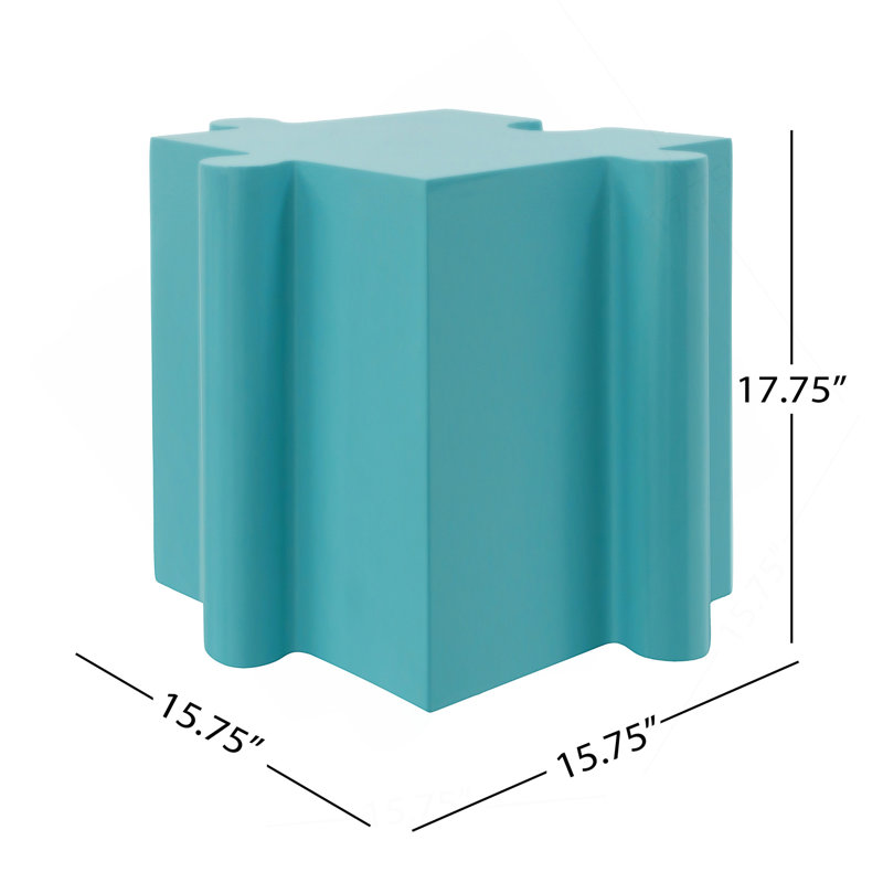 Ensemble de 3 tables de casse-tête artistique, tables d'appoint modulaires MGO avec emboîtement (2 convexes et 1 concave), capacité de 200 lb pour l'intérieur et l'extérieur, bleu clair et vert clair