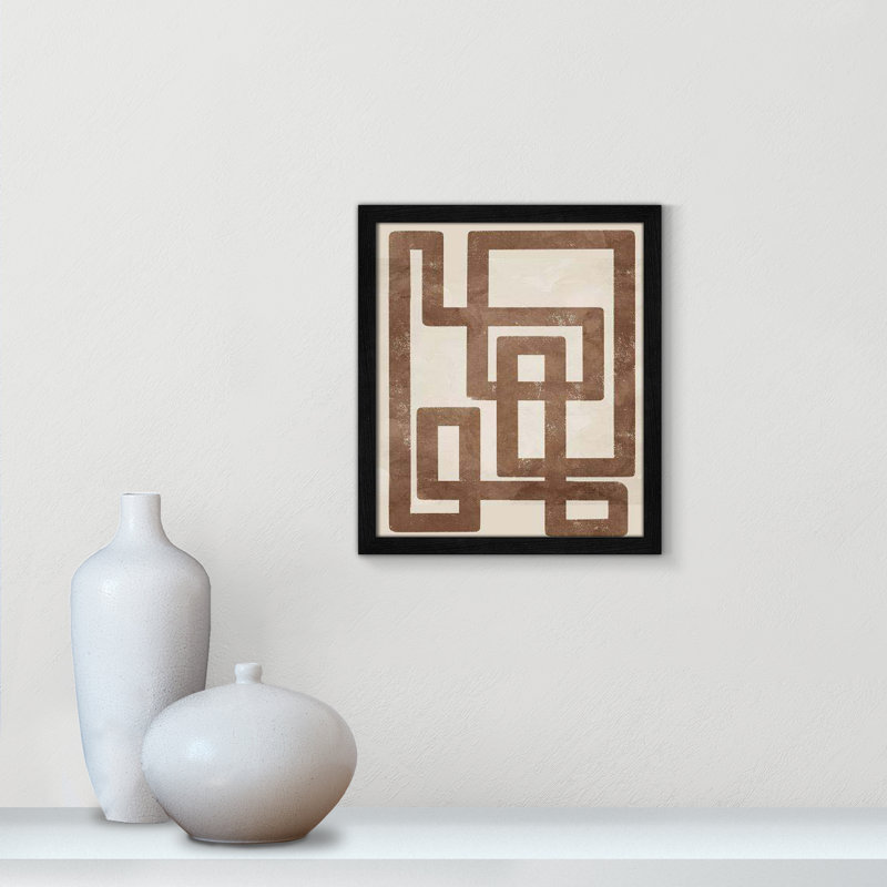 «Happy Natural Sequence II» par Marcus Prime, Cadre à texture grain de bois noir, H 15 po x l 13 po x P 0,75 po