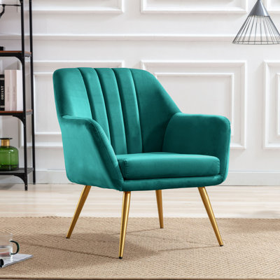 41.4 cm H Velvet Armchair