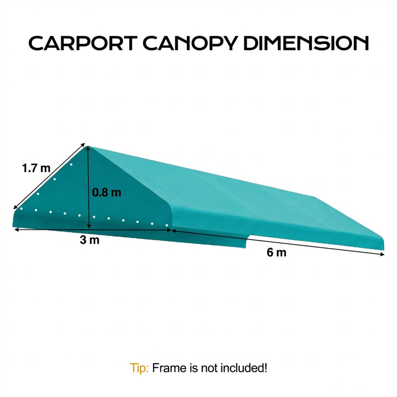 COWVIE Polyethylene Plastic Replacement Canopy for Canopy, Green