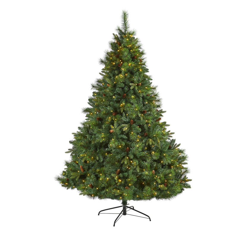 Lighted Artificial Christmas Tree, 7.5' H