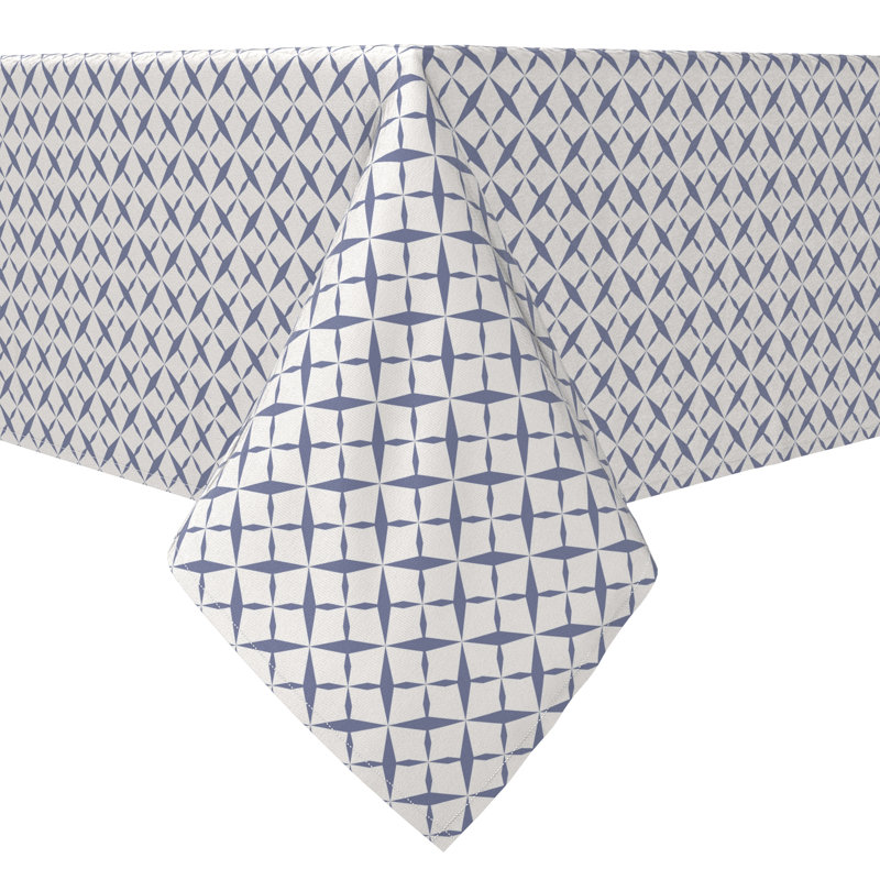 Rectangular Geometric Cotton Twill Tablecloth