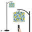 Lampe sur pied arc avec abat-jour réglable Blue Birds Lemons Blueberries