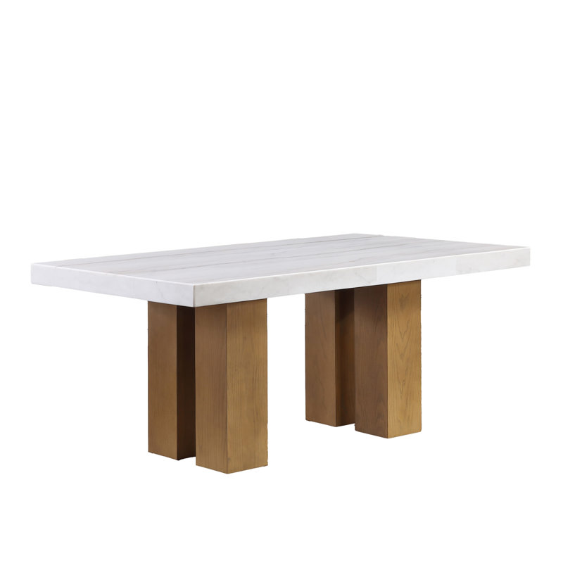 Artemis 70" White Marble Dining Table