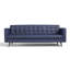 Canapé modulaire à accoudoirs carrés en cuir véritable 87 po Mekhi-268931586