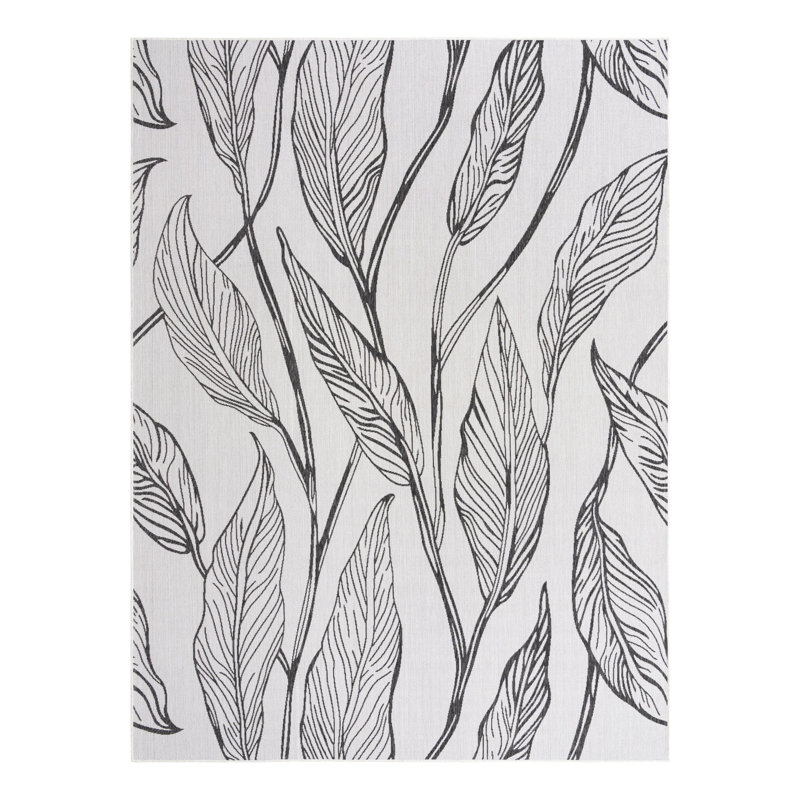 Firman Floral Indoor / Outdoor Rug, Rectangle 9' x 12'