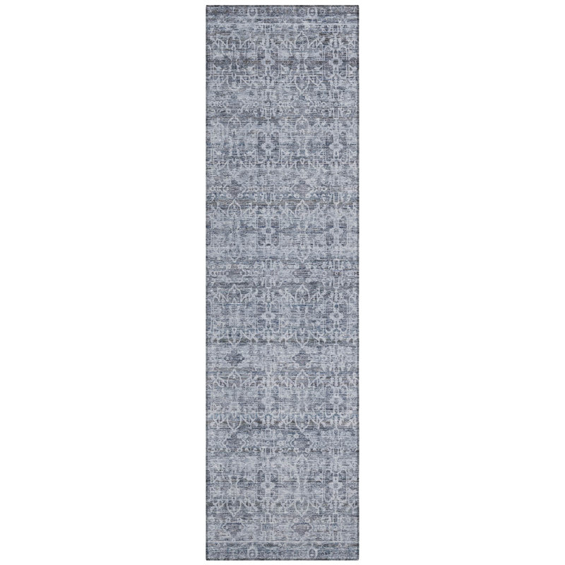 Machine Washable Indoor/Outdoor Colman ACN2152 Striped Rug, Runner 2'3" x 7'6"