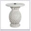 Base de parasol de table d'appoint en oxyde de magnésium blanc antique en forme d'ananas Lillian