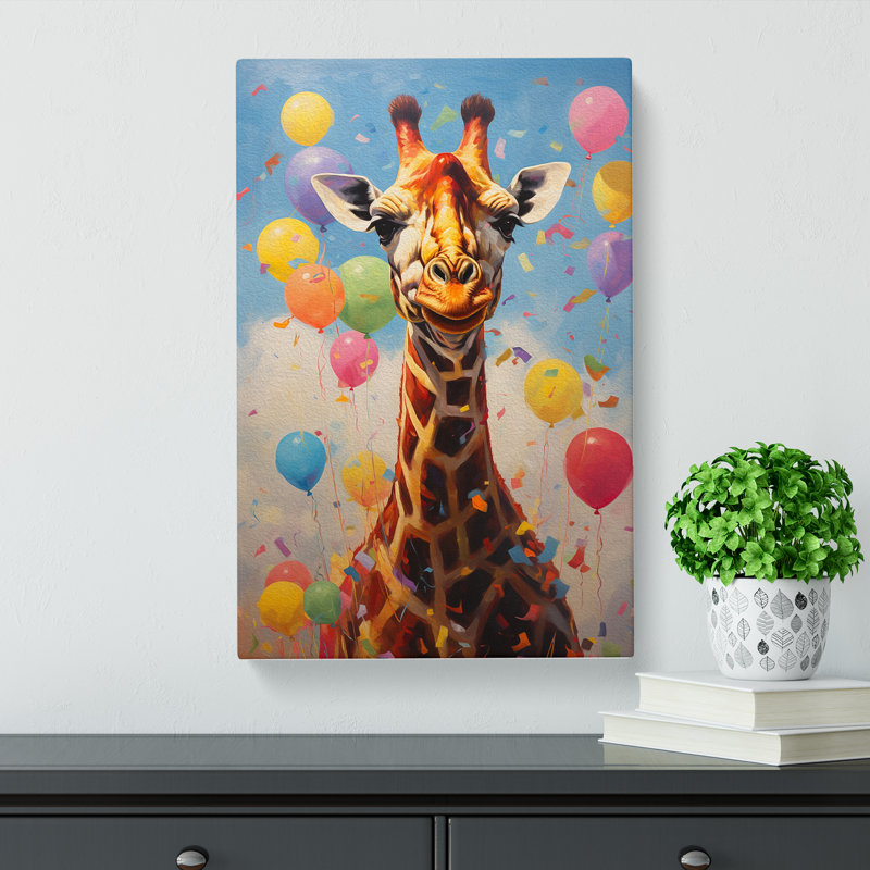 Giraffe Contemporary - Wrapped Canvas, 60cm H x 40cm W x 3cm D