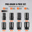 Impact Sockets Set 8pcs 6-Point 2.5 cm Drive Bit Ratchet Tool Kit Case
