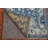 Blue Geometric Oushak Vegetable Dye Runner Rug